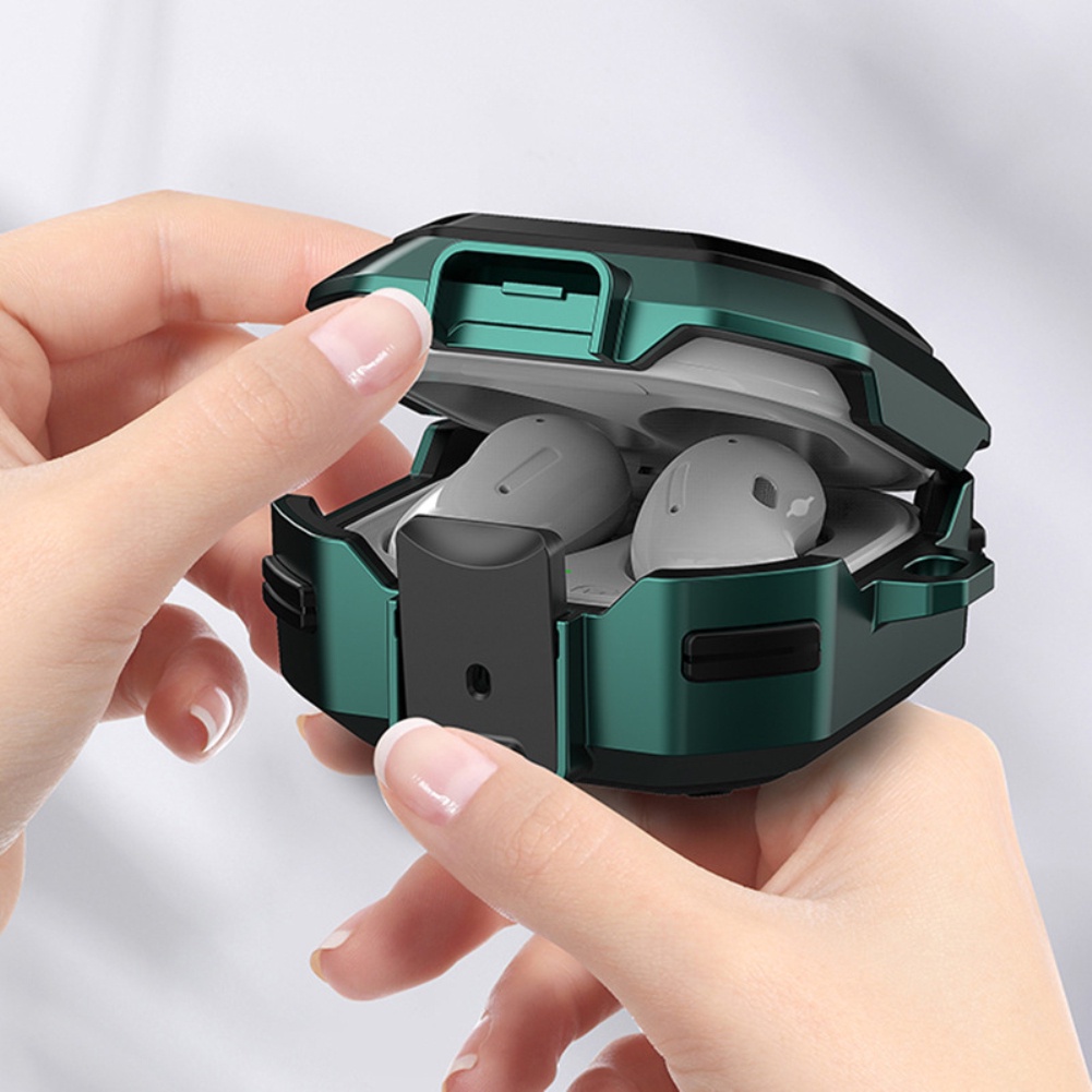 Cho samsung Galaxy Buds 2/Trực tiếp/Pro Hộp đựng tai nghe không dây/hộp đựng tai nghe chống sốc Galaxy có móc khóa màu xanh