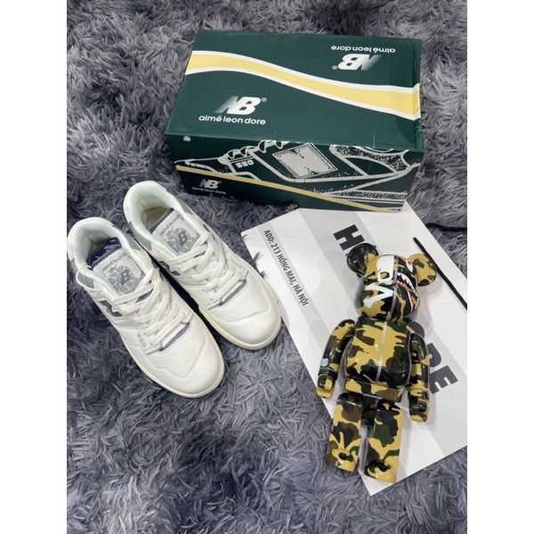 Giầy Thể Thao NB 550 Alme Leon Dore White Grey Bản Best 2022 |Đế Gỗ |Dập Code