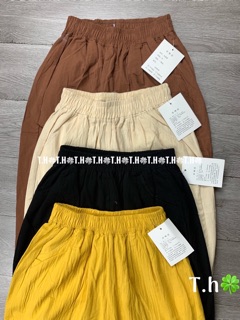 Quần đũi lửng cạp chun dáng rộng