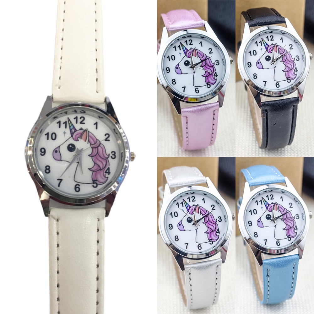 Đồng Hồ Dây Da Hình Hoạt Hình Anime Cho Bé