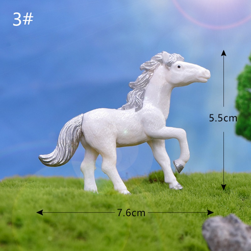 1 Đồ trang trí Ngựa Thu Nhỏ Trang Trí Sân Vườn
