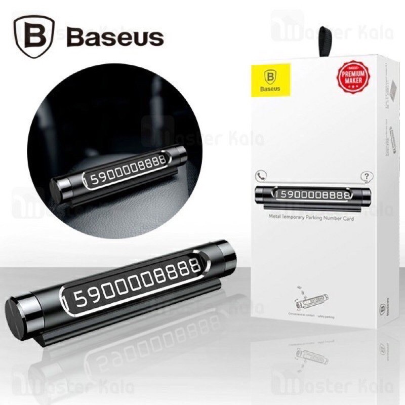 ✔Ship hoả tốc✔Bảng ghi số điện thoại trên táp lô hiển thị 2 số - Baseus bằng nhôm có dạ quang bên đêm vẫn sáng
