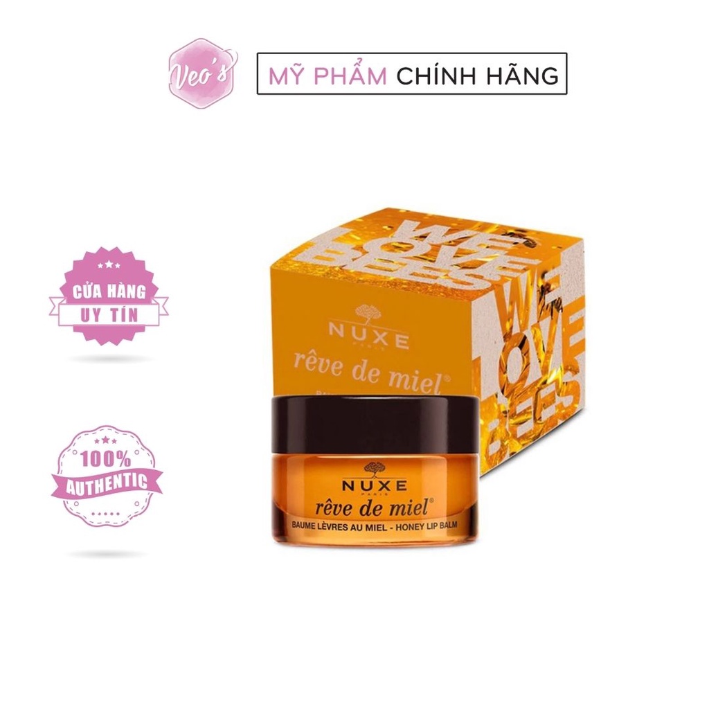 [Limited Edition ] Sáp dưỡng môi dạng hũ Nuxe Reve De Miel Honey Lip Balm Limited Edition (15g)