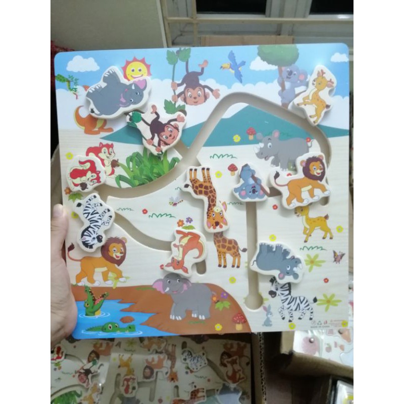 BẢNG ĐỒ CHƠI GỖ MÊ CUNG TÌM ĐƯỜNG