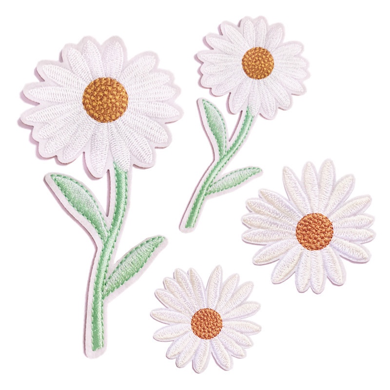 Sticker ủi thêu hình hoa cúc xinh xắn