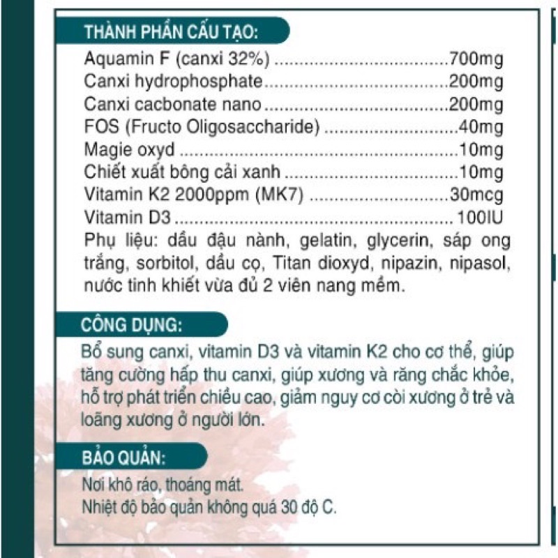 Viên uống Canxi Calcimed Diamond - Canxi thực vật hỗ trợ phát triển chiều cao, chắc khỏe xương