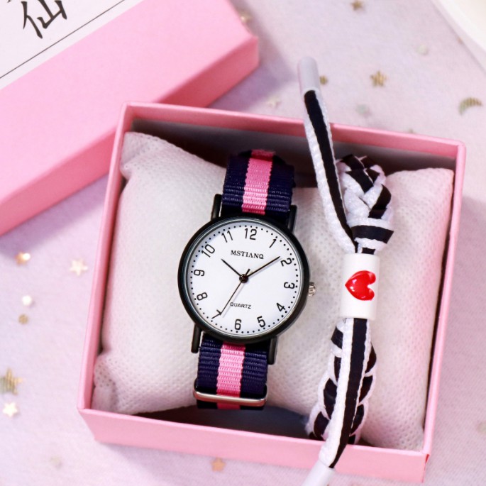 Đồng hồ nữ thời trang Mstianq MS06 dây dù cực bền mặt số tuyệt đẹp, trẻ trung, cá tính | BigBuy360 - bigbuy360.vn