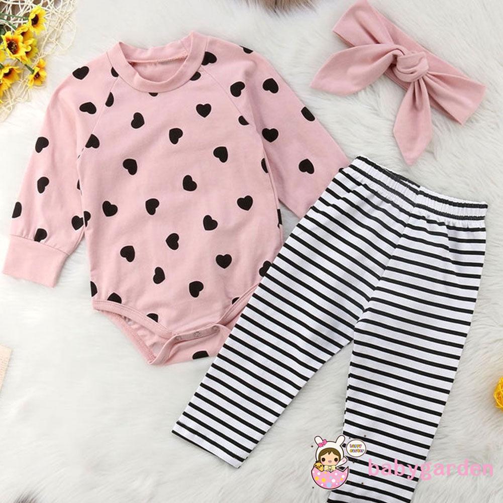 Baby Girl Lovely Heart Shape Pink Clothing Set