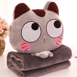 Bộ Chăn Gối Văn Phòng Mèo Chibi 3 Trong 1 100x170cm