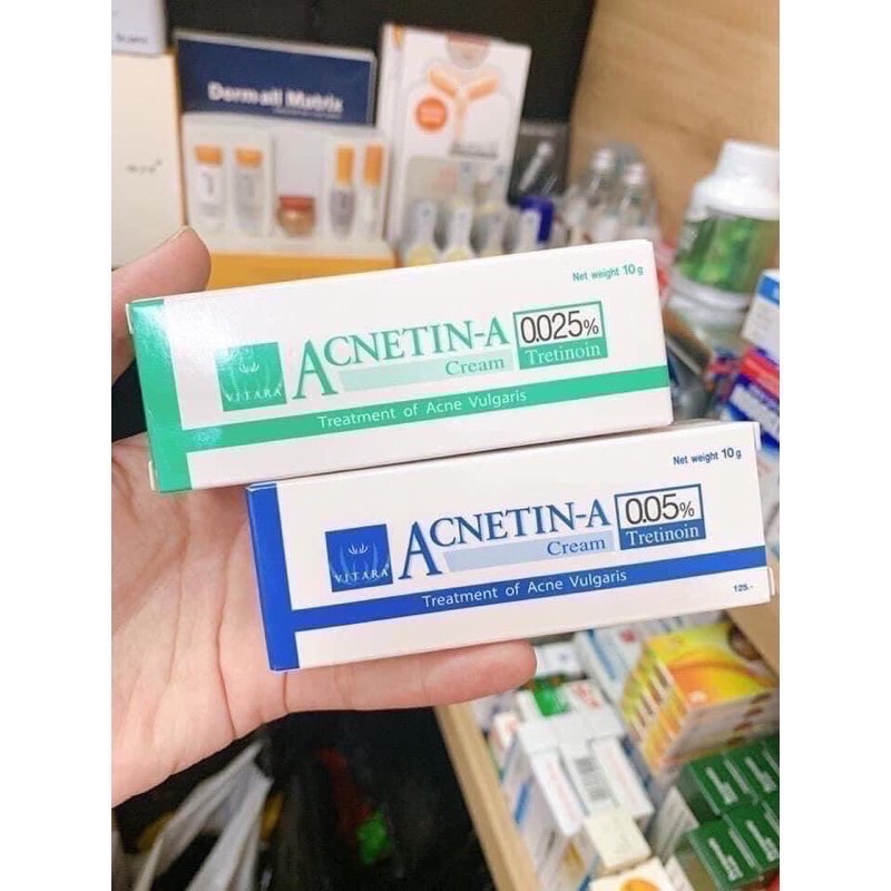 ( Tretinoin 0.025 - Tretinoin 0.05 )  Kem Đẩy Mụn Retin A mới Acnetin A Thái