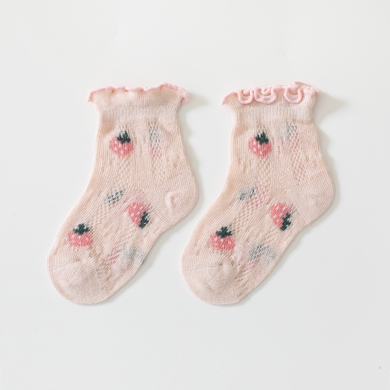 Vớ Thoáng Khí Thoải Mái In Họa Tiết Trái Cây Cho Bé Gái 0-3 Tuổi