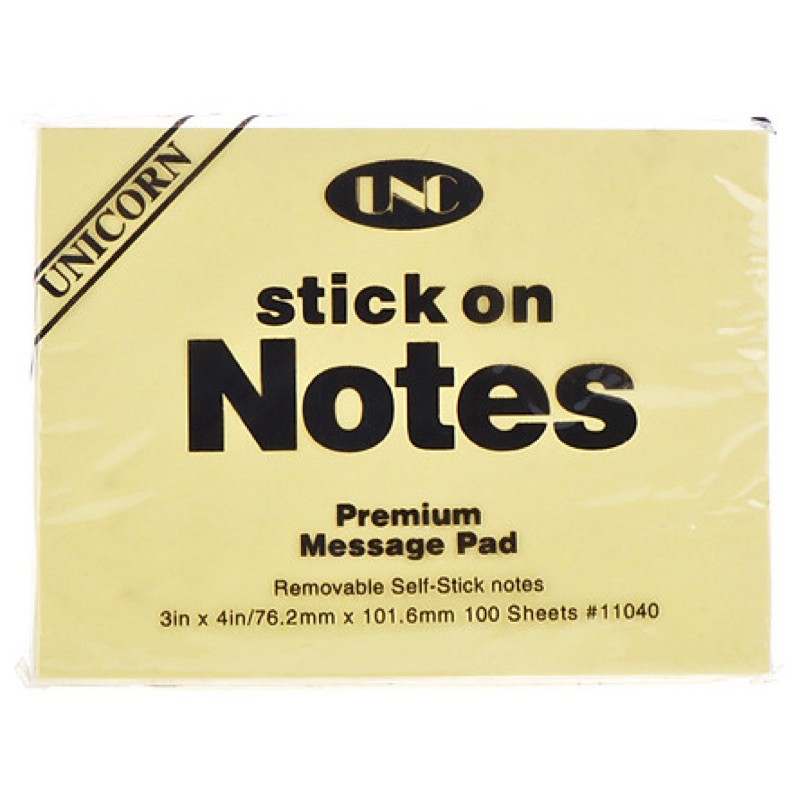 giấy Note vàng UNC 7.5 x 10 cm