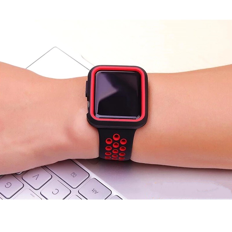 Khung Nhựa Silicone Cho Đồng Hồ Thông Minh Apple Watch Series 4 5 6 SE 7 40mm 44mm 41mm 45mm