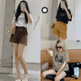 SET ÁO THUN KÈM SHORT NHUNG (KÈM VIDEO HÌNH THẬT)