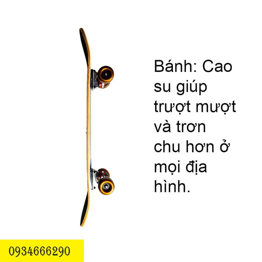 Ván trượt Skateboard 1500-07 phối nâu đen Mua Thả Ga - Không Lo Về Giá