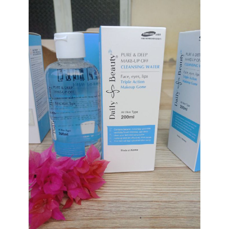 (Chính hãng ) Nước tẩy trang Daily beauty pure  make -up off clearsing Water 200ml. Tặng kèm bông tẩy trang | BigBuy360 - bigbuy360.vn