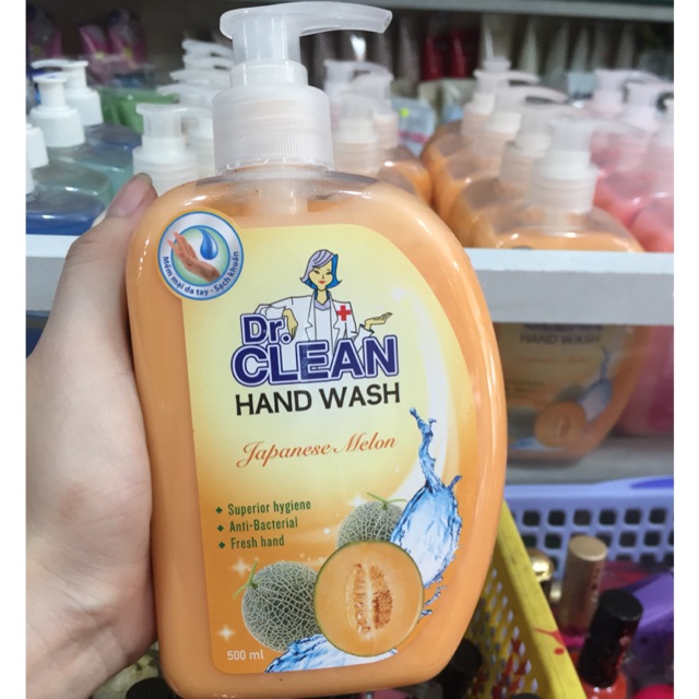 NƯỚC RỬA TAY DR-CLEAN HƯƠNG DƯA LƯỚI CHAI 500ML
