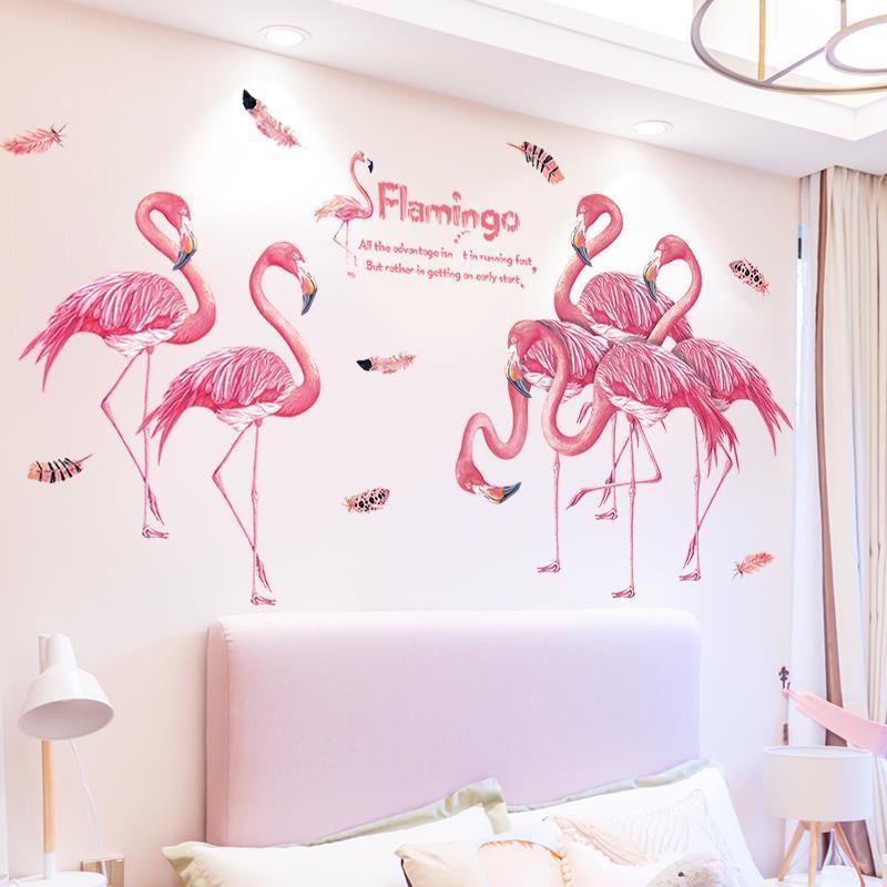 Decal dán tường mẫu hạc hồng( kích thước shop khi trên ảnh)