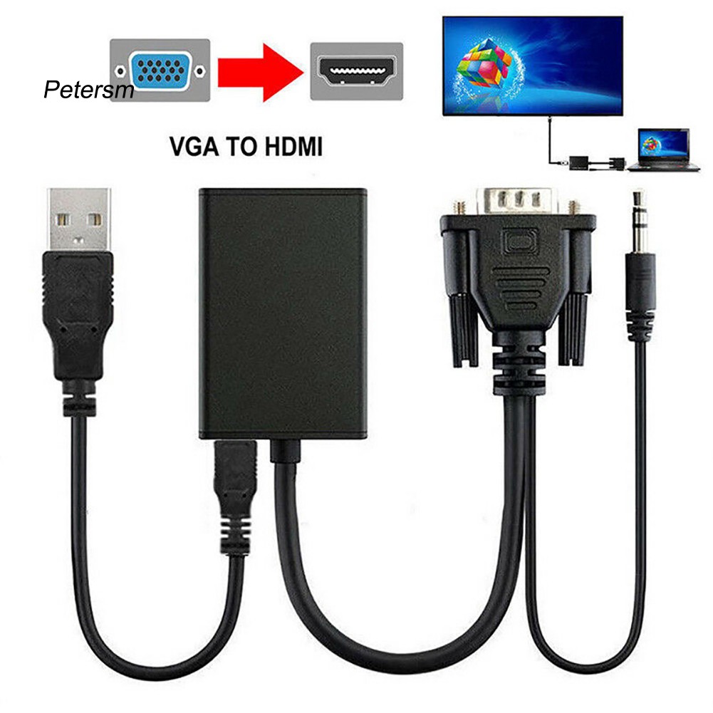 Bộ Chuyển Đổi Vga Sang 1080p Hd Hdmi + Tv Av