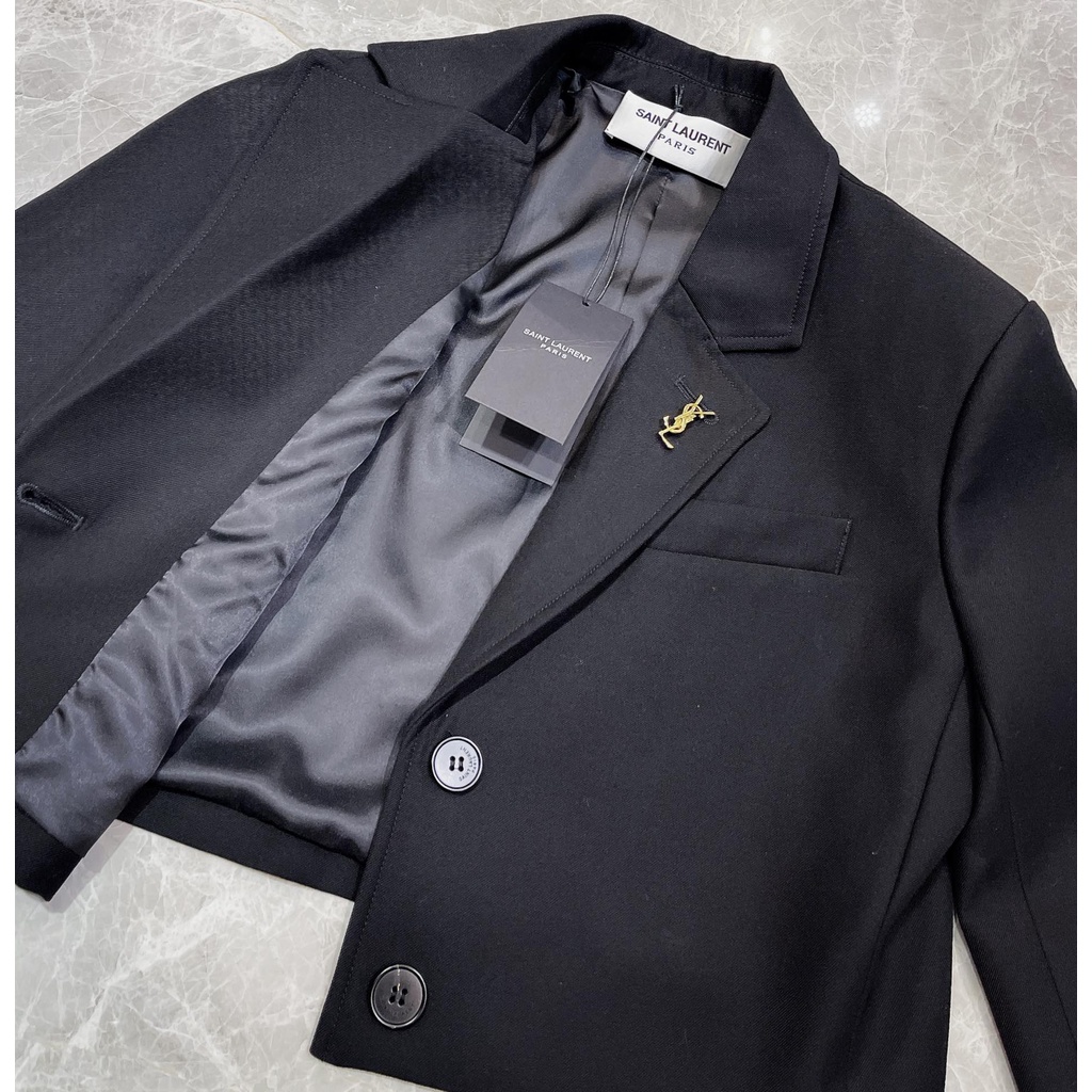 Áo khoác nữ dáng ngắn thời trang cao cấp YSL phong cách sang trọng