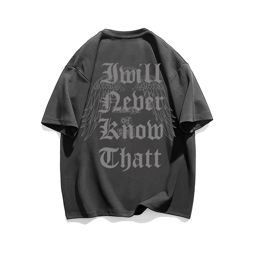 Áo Thun Cotton Tay Ngắn In Chữ Và Đôi Cánh Phong Cách Harajuku Thời Trang Mùa Hè 2022 Cho Nam