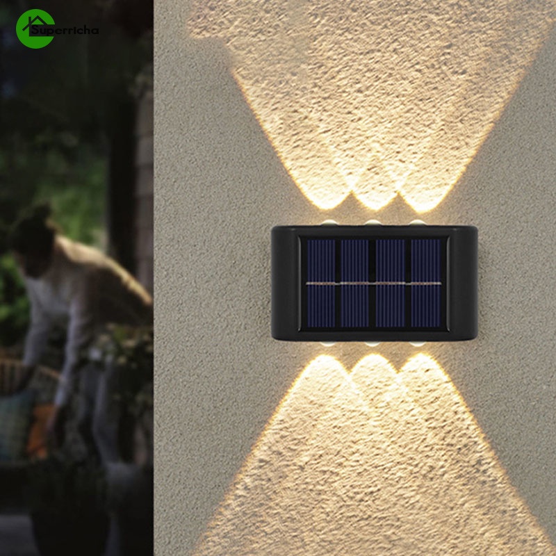 Đèn LED Gắn Tường Sử Dụng Năng Lượng Mặt Trời Chống Thấm Nước Trang Trí Ngoài Trời