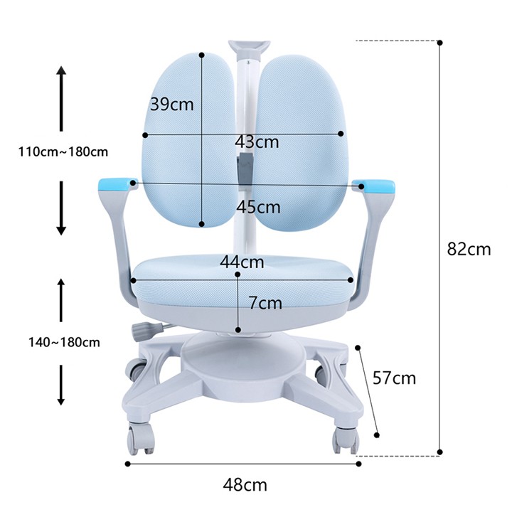 Ghế Chống Gù Chống Cận Mẫu Lưng Đôi Điều Chỉnh Độ Cao Ghế