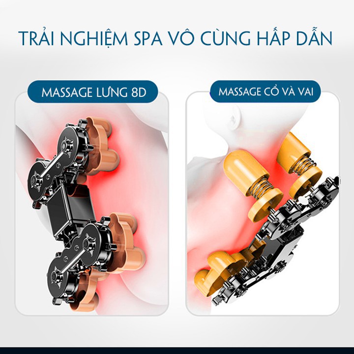 [GIÁ CỰC SỐC] Máy Massage toàn thân cao cấp công nghệ mới (Massage 8D, Bấm huyệt, Âm nhạc thư giãn)