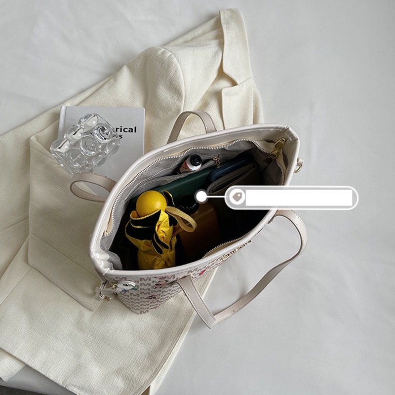 Túi Đeo Vai Cỡ Lớn In Họa Tiết Hoạt Hình Phong Cách Cổ Điển Thời Trang Cho Nữ