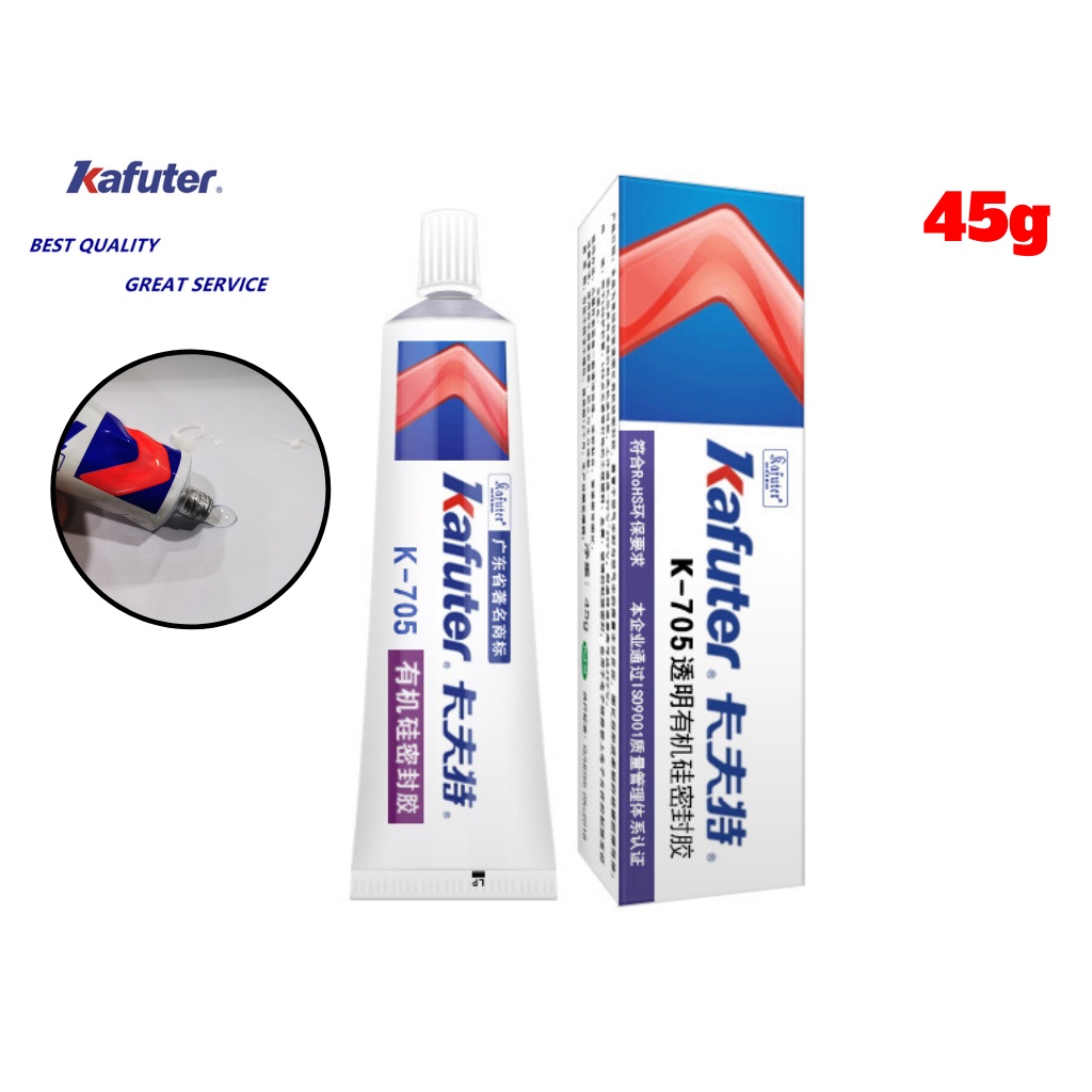 Keo Tản Nhiệt Kafuter K-705 Trong Suốt ,Keo Silicone Đổ Mạch 45g
