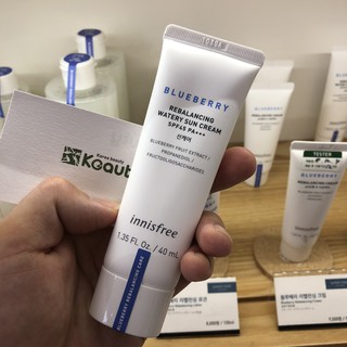 kem chống nắng từ việt quất Innisfree blueberry sunscream rebalancing watery sun cream 40ml