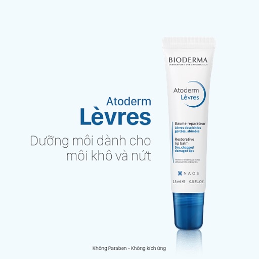 Kem Dưỡng Môi Bioderma Atoderm Baume Levres Lip Balm (15ml)