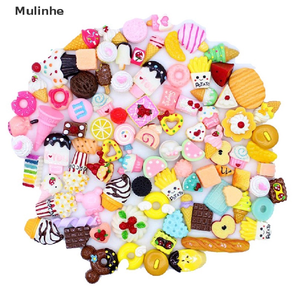 Set 10 phụ kiện bánh donut và kẹo mini dễ thương để trang trí nhà búp bê