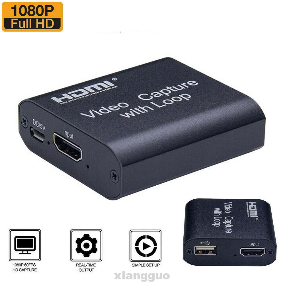 Accessories Portable USB To HDMI With Loop Meeting For Live Streaming 1080P 60fps Game Recording Video Capture Card