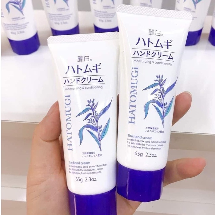 Kem Dưỡng Da Tay Hatomugi Moisturizing & Conditioning The Hand Cream 65g Nhật Bản