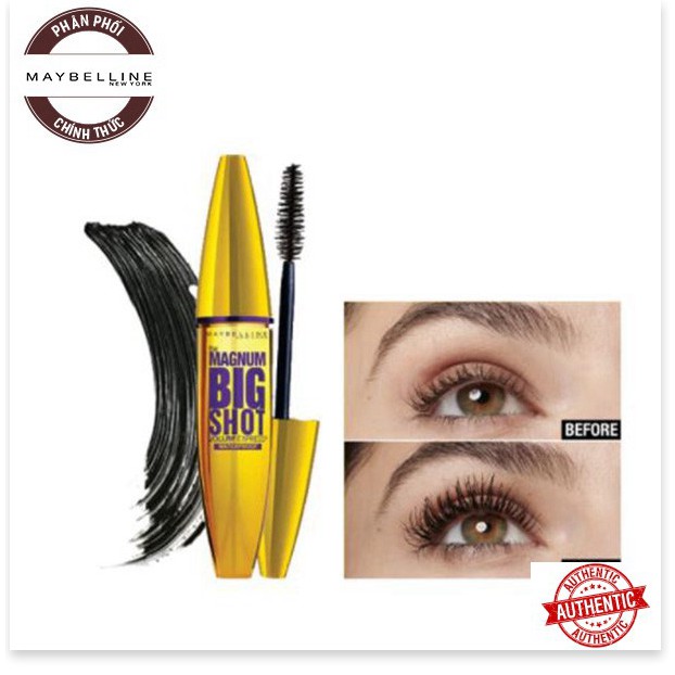 [Mã giảm giá] [Mã giảm giá Mỹ phẩm chính hãng] Mascara Làm Dày Mi, Chống Trôi Hiệu Quả Maybelline The Magnum Big Shot Vo