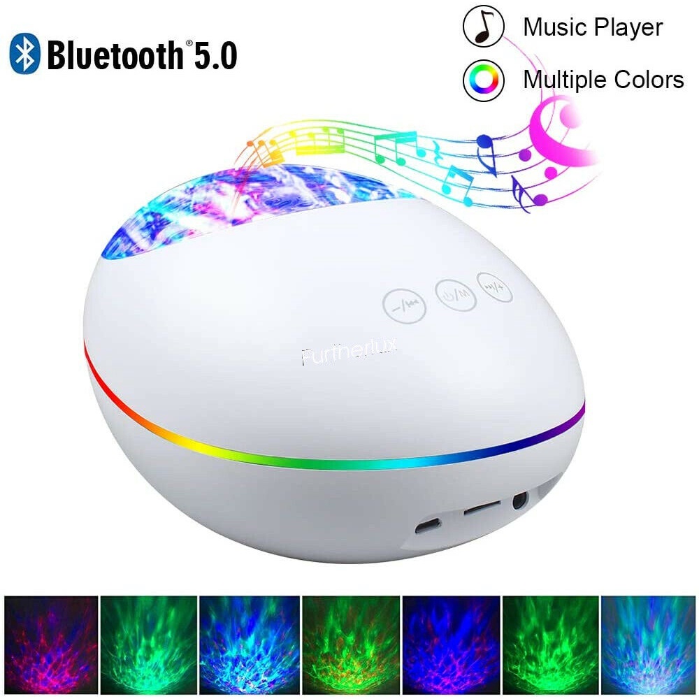 Ánh sáng sao sáng tạo hình viên sỏi ánh sáng nước gợn sóng loa bluetooth phòng lãng mạn đèn ngủ
