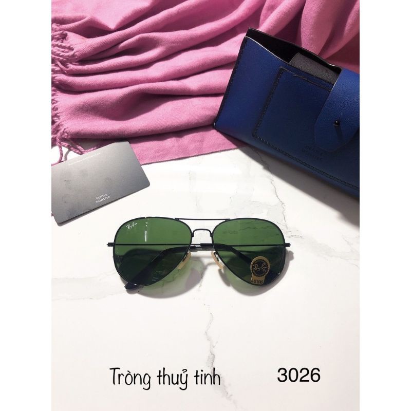 Mắt Kính Mát ray ban tròng thuỷ tinh cường lực, mẫu hot bán quanh năm ( tặng kèm túi đựng kính và khăn lụa)