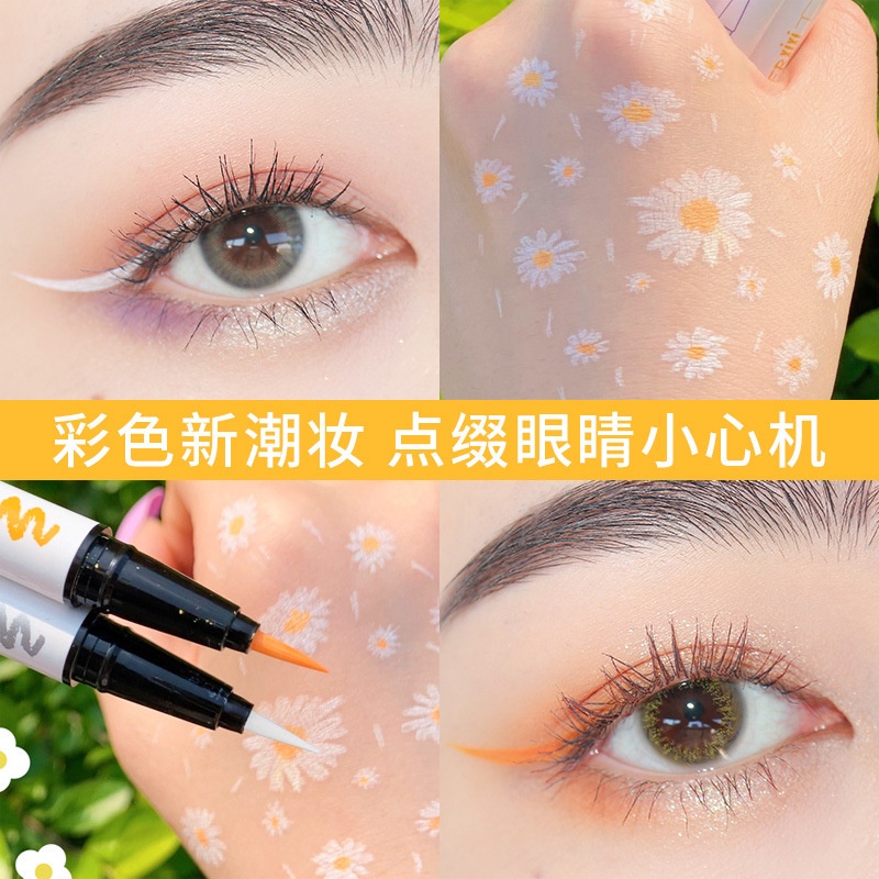 @ Phvn Bút Kẻ Mắt Dạng Lỏng Màu Sắc Mịn Màng Không Dễ Phai Màu Trắng / Hồng / Xanh Dương / Tím / Đỏ Dành Cho Bạn Nữ