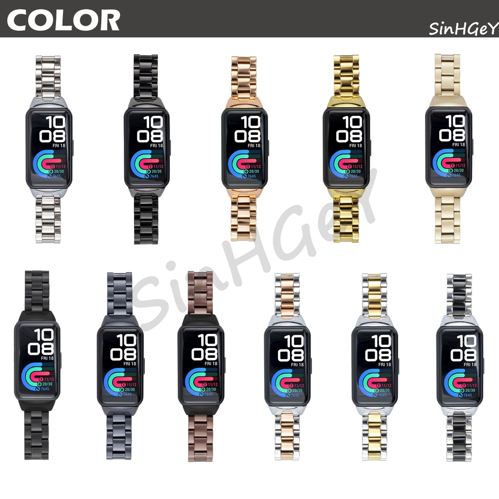 Dây Đeo Thay Thế Chất Liệu Thép Không Gỉ Thời Trang Cho Huawei Band 7 / 6 Honor Band 6