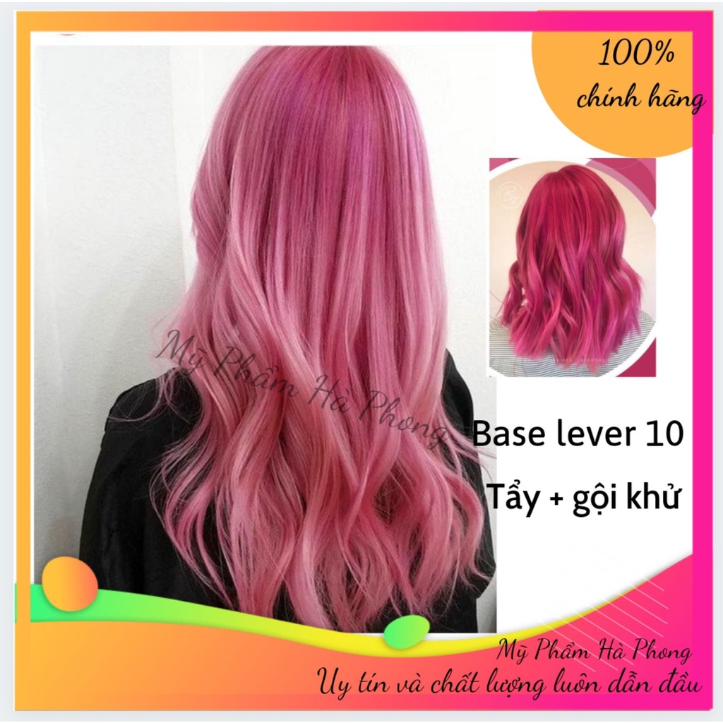 Combo Thuốc nhuộm tóc màu HOT PINK - Hồng Neon Màu Siêu Dưỡng Tặng Oxy Trợ Nhuộm (99/666AV)