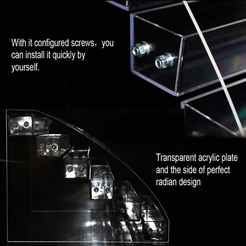 Kệ Trưng Bày Móng Tay Giả Nhiều Tầng Bằng Acrylic Trong Suốt