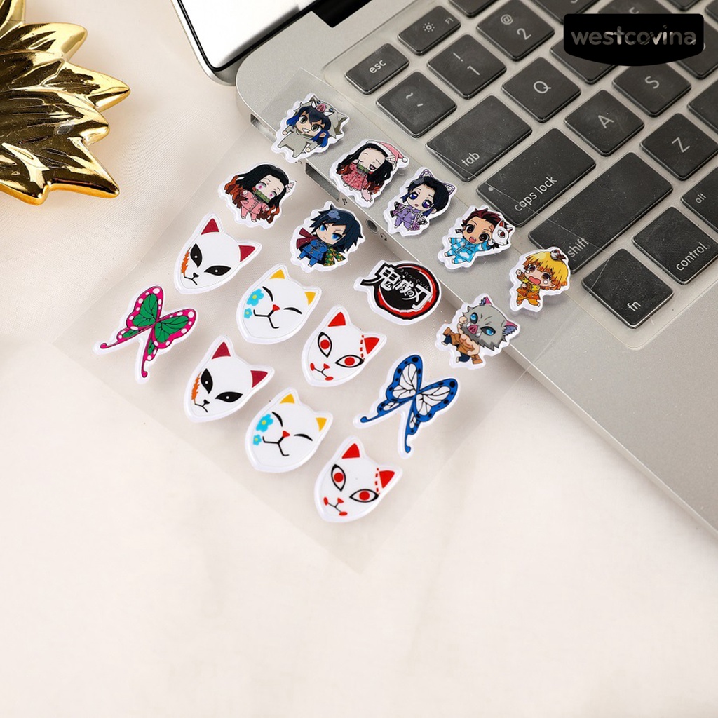 Sticker dán trang trí sổ tay hình hoạt hình Demon Slayer mới