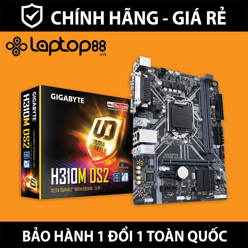 Mainboard Gigabyte H310M DS2 (Intel H310, Socket 1151, m-ATX, 2 khe RAM DDR4) - Hàng chính hãng - Bảo hành 36 tháng