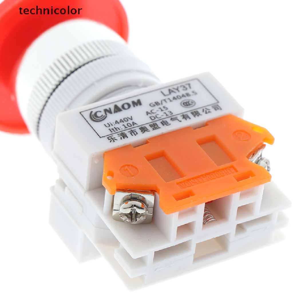 1 Nút Công Tắc Nhấn Khẩn Cấp 10A LAY37 Hình Nấm