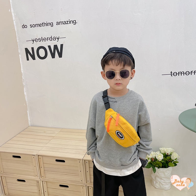 Túi Đeo Chéo Vải Canvas 4 Kiểu Phong Cách Hàn Quốc Cho Bé