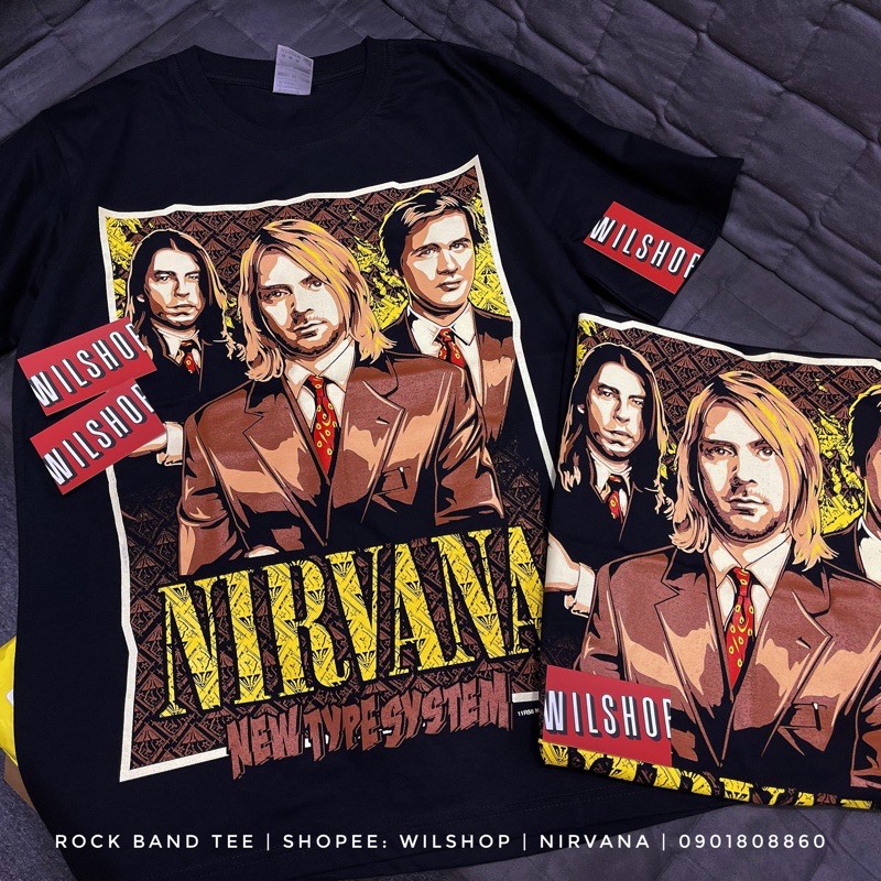 (M, L, XL) ÁO NIRVANA - ROCK BAND TEE - ÁO THUN ÁO PHÔNG NHẠC ROCK | BigBuy360 - bigbuy360.vn