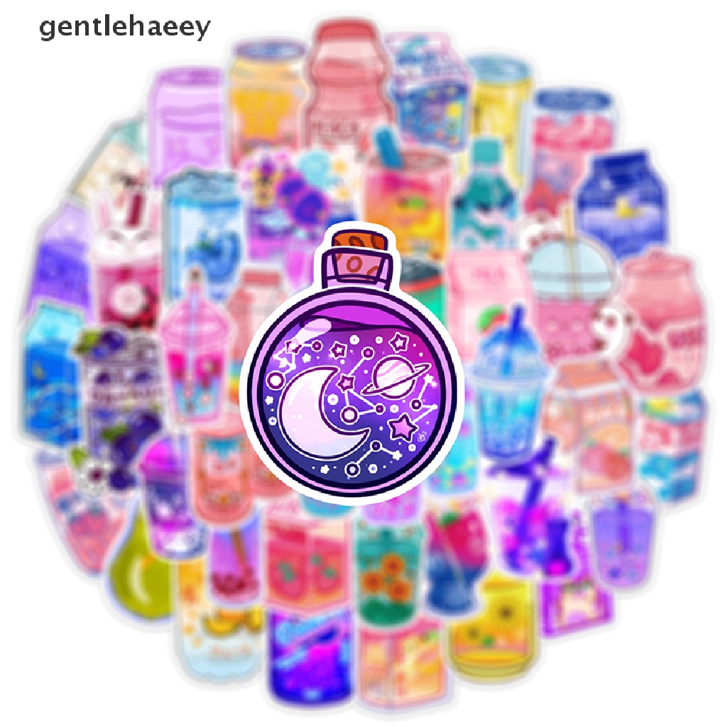 Bộ 50 Sticker Trang Trí Cốc Nước Họa Tiết Graffiti