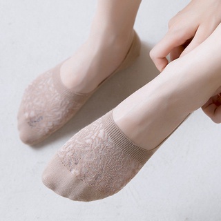 Tất nữ lưới nông tất lưới mùa xuân và mùa hè phiên bản Hàn Quốc Vớ bông siêu mỏng silicon chống trượt khử mùi vô hình