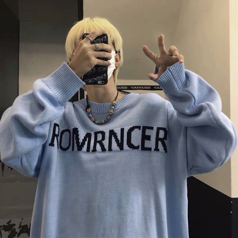 [ORDER+ẢNH THẬT] Áo len sweater xanh ngọc cổ tròn in chữ unisex nam nữ oversize Ulzzang siêu đẹp ❤️